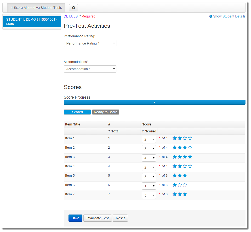 Enter Monitor Scores PearsonAccess Next Online Support Pearson