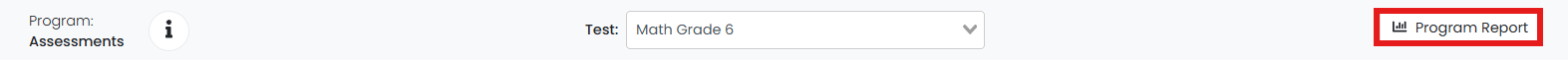 Program report button highlighted on the performance dashboard.