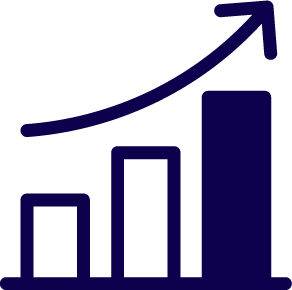 icon showing a graph going up