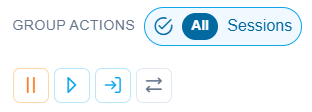Action buttons for all sessions.