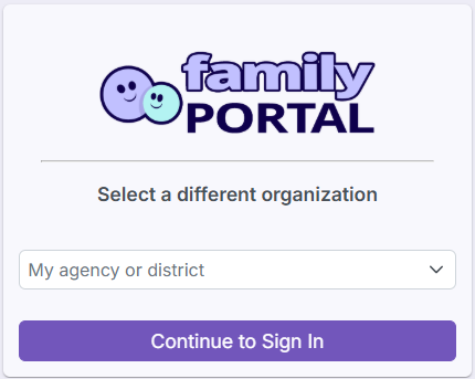 Sign in to Family Portal